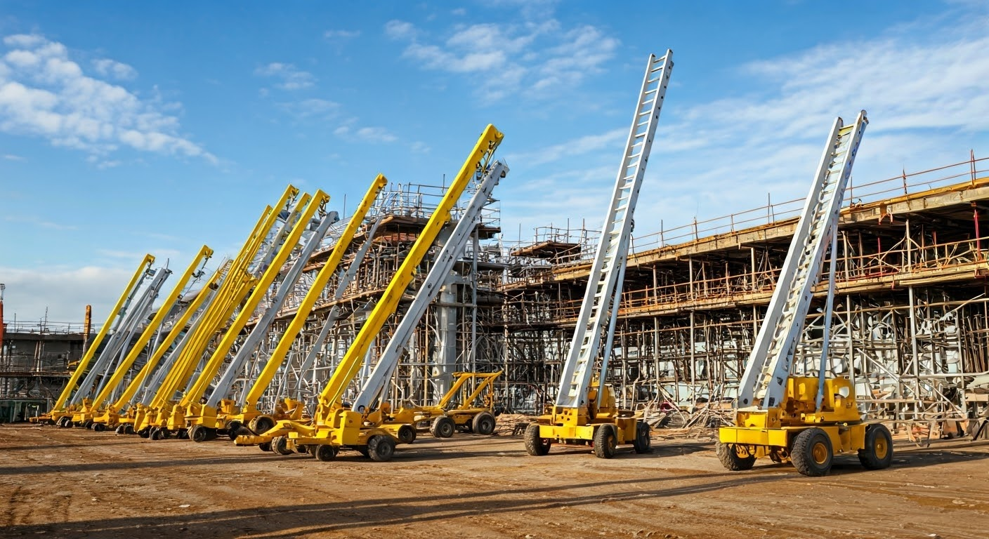 Chariot ladders in construction site